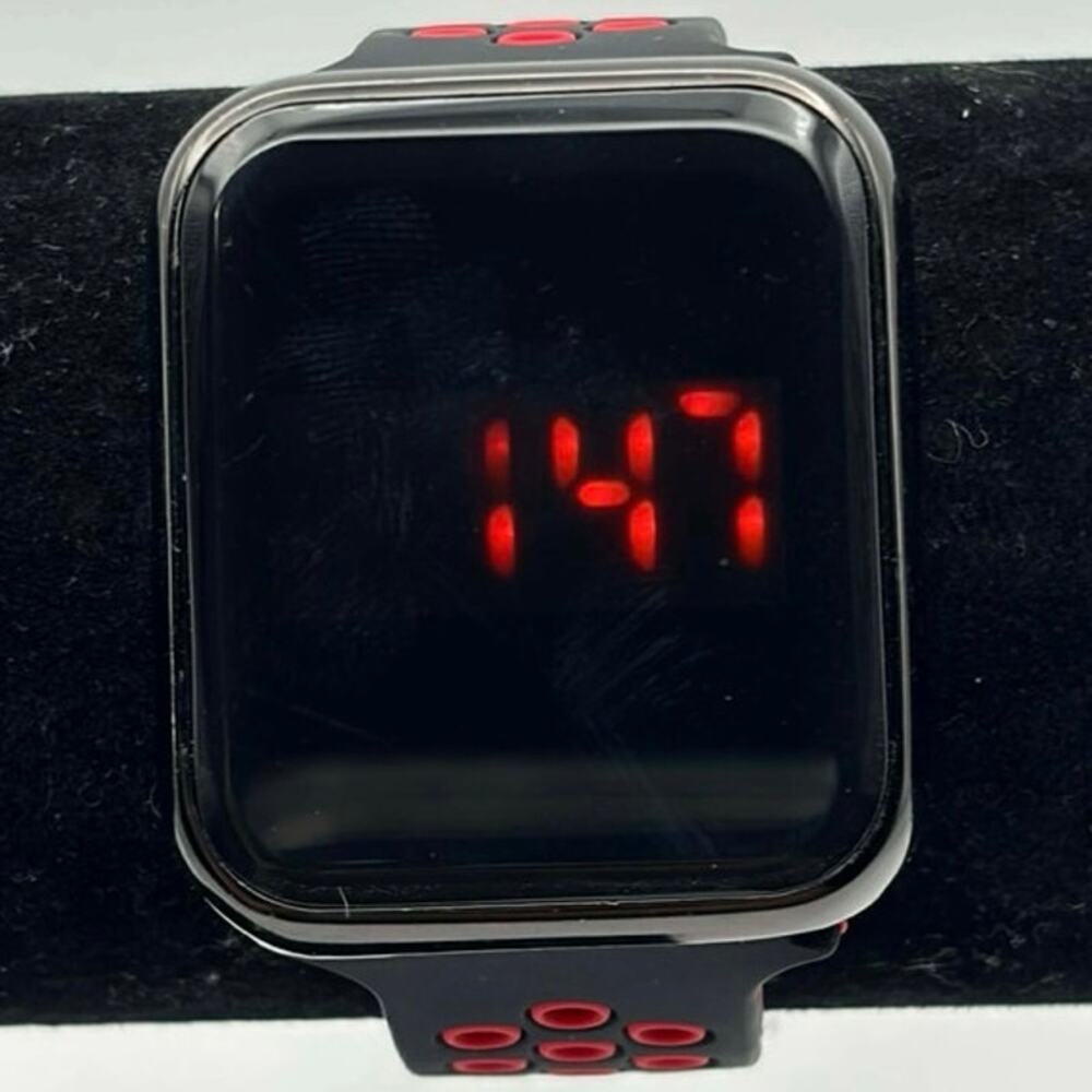 Black & Red Digital Men’s Watch